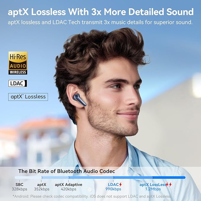 EarFun Air Pro 4 Adaptive Hybrid Noise Canceling Wireless Earbuds, Qualcomm - Image 4