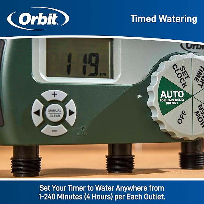 Orbit 56082 3-Outlet Programmable Digital Hose Watering Timer - Image 4