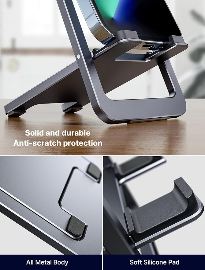 JSAUX Cell Phone Stand Foldable Aluminum Adjustable Phone Holder - Image 5
