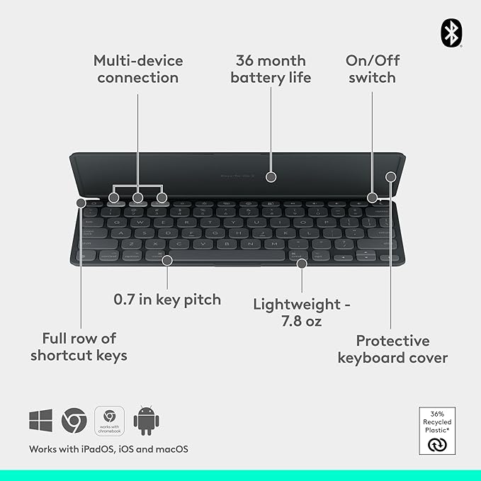 Logitech Keys-to-GO 2 Portable Wireless iPad Keyboard - Image 6