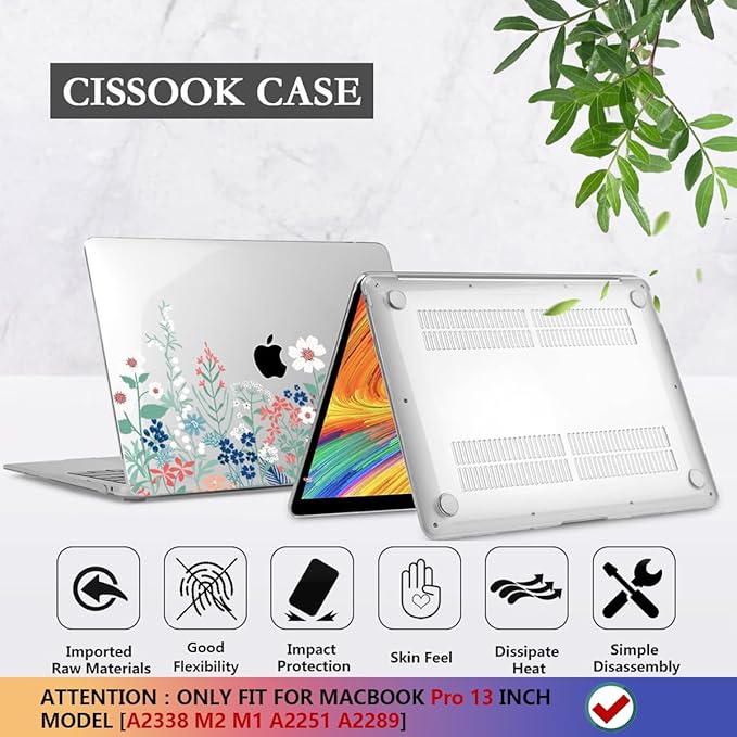 CISSOOK Compatible with MacBook Pro 13 inch Case M2 2025-2020 Model M1 M2 A2338 - Image 6