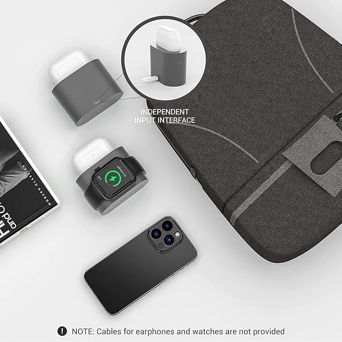 Wireless Charging Station, 3 in 1 Charging Station, Alarm Clock - Image 7
