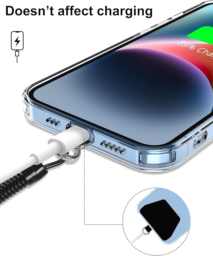 SHANSHUI Phone Lanyard, Spring Rope Phone Tether Tabs - Image 5
