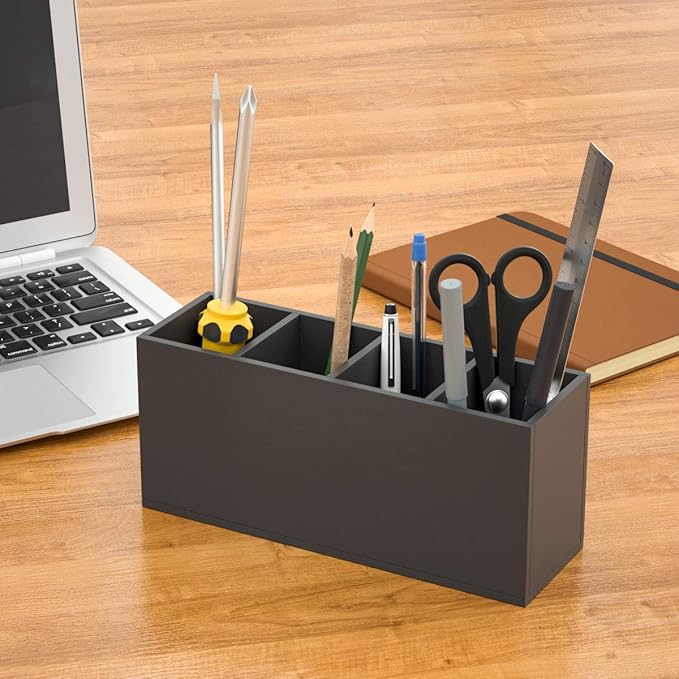 NIUBEE Acrylic Pen Holder 4 Compartments - Image 6