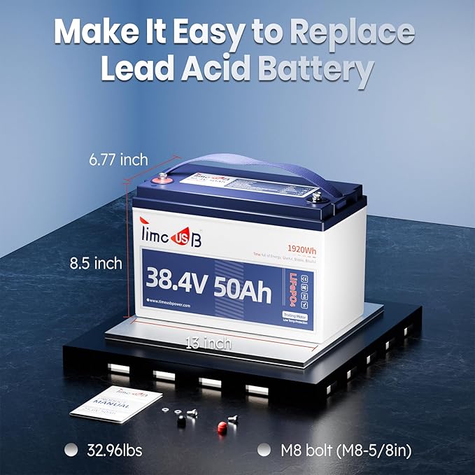 36 Volt Lithium Battery 50Ah for 36V Trolling Motor, Upgrade 1.2C Discharge 60A - Image 3