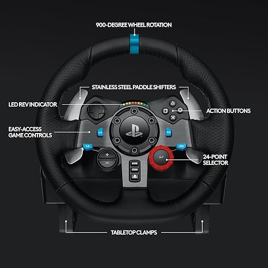 Logitech G29 Driving Force Racing Wheel and Floor Pedals, Real Force Feedback - Image 7