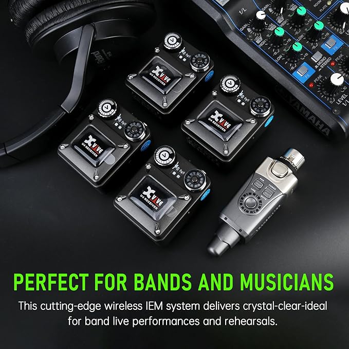 Xvive U4R4 Wireless in-Ear Monitor System Professional IEM System, 1 - Image 2