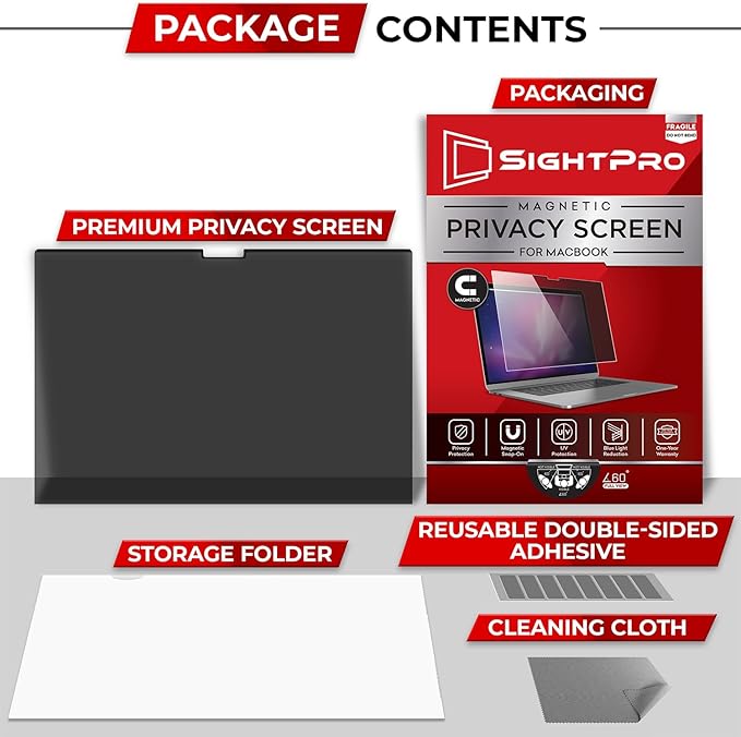 Magnetic Privacy Screen for MacBook Air 15 Inch Removable Laptop Privacy Filter - Image 5