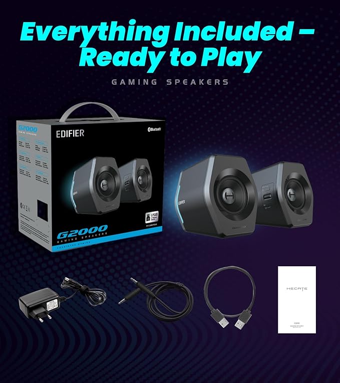 Edifier Hecate RGB Gaming Speakers, 32W Peak Power, Game/Movie/Music Modes - Image 7