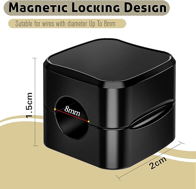 SaiTech IT Magnetic Cable Clips, Cord Organizer Holder, - Image 2