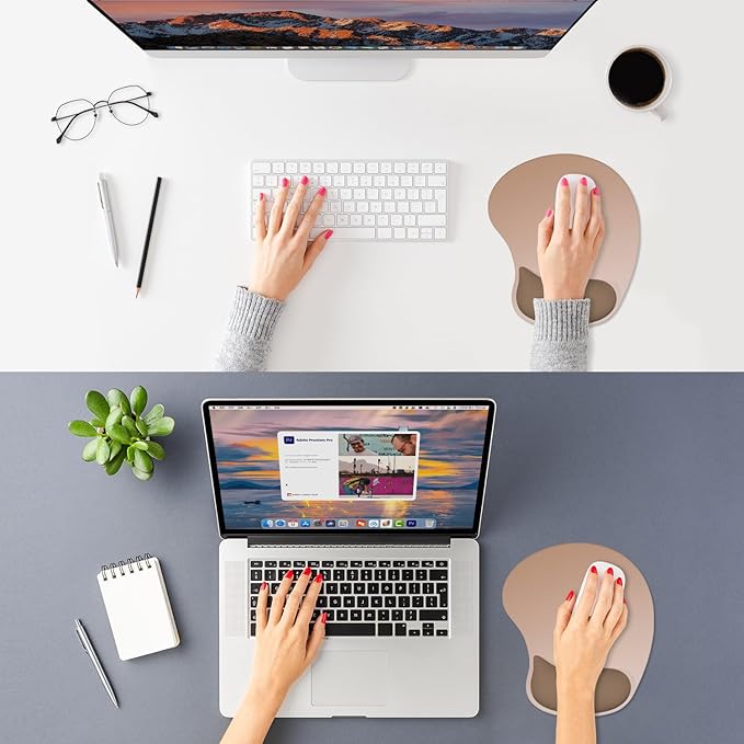 ITNRSIIET Ergonomic Mouse Pad, Cushioned Gel Wrist Rest, Non-Slip Base - Image 2