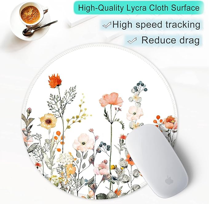 ITNRSIIET Round Mouse Pad with Stitched Edge Premium-Textured Waterproof - Image 6