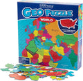 GeoToys GeoPuzzle, World Shaped Jigsaw Puzzles, Geography Game & Map Puzzle by Geotoys