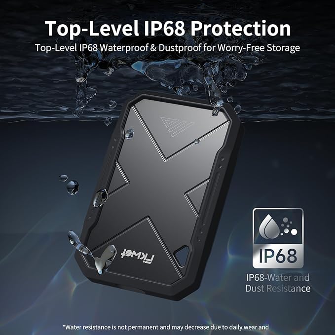 1TB Portable SSD, USB 3.2 Gen2 USB-C, IP68 Water & Dust Resistant, Shockproof - Image 3