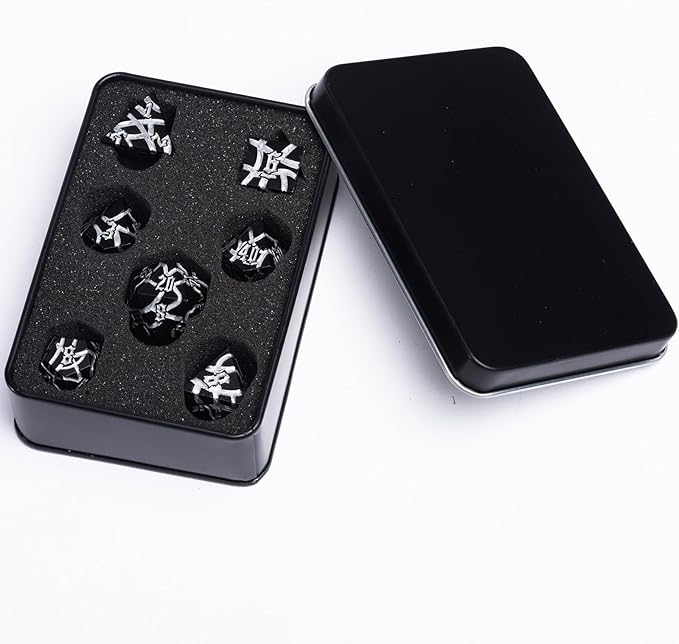 D&D Stripe Dice Set, Crack Polyhedral Dice - Image 6