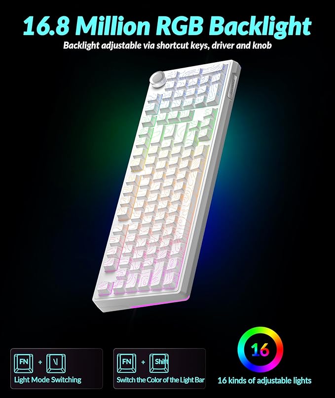 KI99 Pro 96% Wireless Mechanical Keyboard, RGB Gaming Keyboard, Hot-Swappable - Image 8