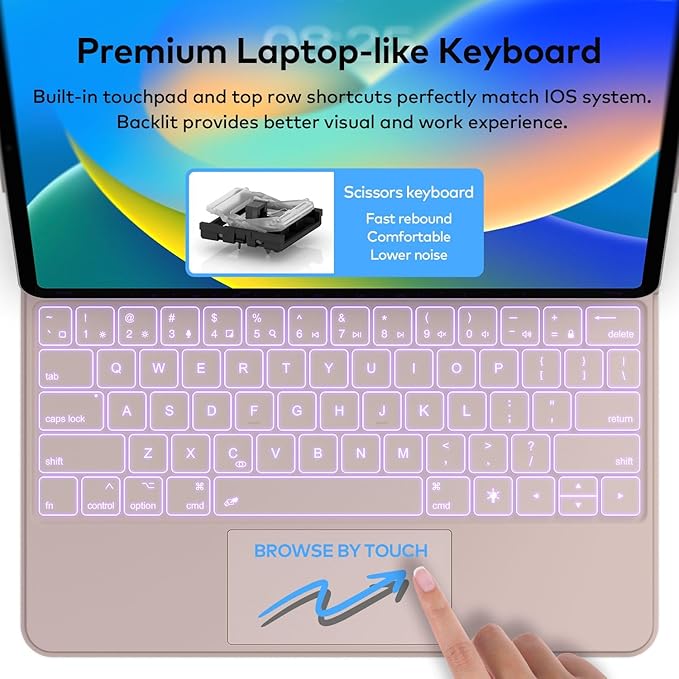 Keyboard Case for iPad Air 11-inch & iPad Pro 11 inch – Magic-Style Magnetic - Image 8