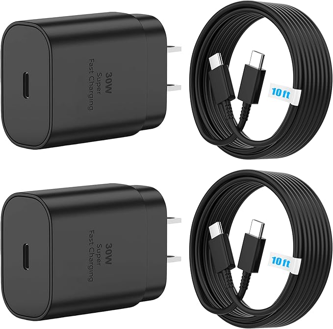 Phone 15 16 Charger, USB C Block Type C Cable Cord 10ft by TTC