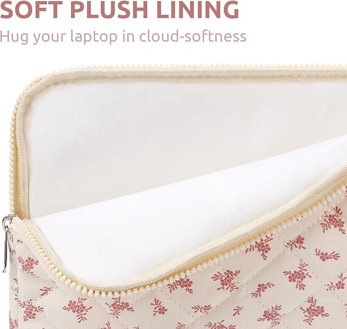 Puffy Laptop Sleeve 13-15.6 Inch Cute Quilted Laptop Protective Case Padded - Image 5