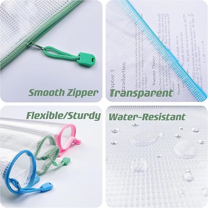 Mesh Zipper Pouch Bags, Zipper Bags - Image 3