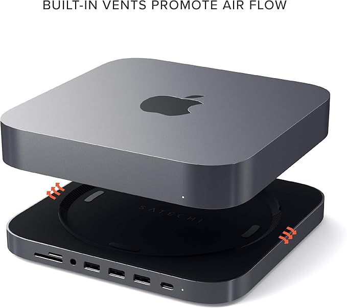 Satechi USB C Hub, Type-C Aluminum Stand & Hub, USB-C Data Port, Micro/SD Card - Image 5