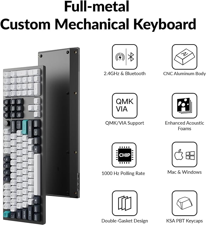Keychron Q6 Max QMK/VIA Bluetooth Wireless /2.4 GHz/USB-C Wired Custom - Image 4