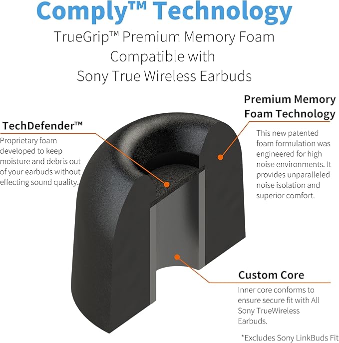 Comply TrueGrip | Premium Memory Foam Replacement Earbud Tips - Image 5