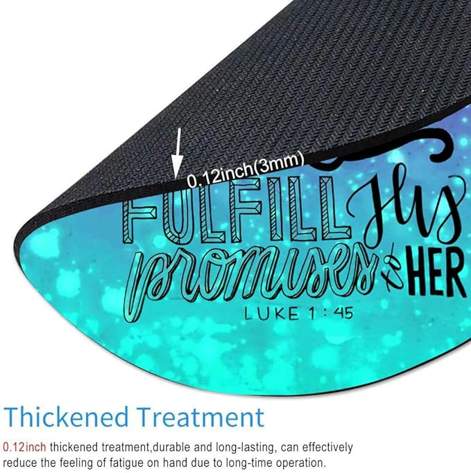 Inspirational Quote ， Gospel of Luke Round Mouse pad Customized Mousepad - Image 3