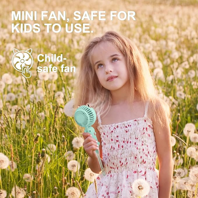 QearFun Portable Mini USB Rechargeable 3 Speed Personal Desk Table Fan - Image 6