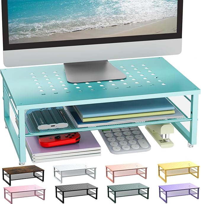 gianotter 2-Tier Metal Monitor Stand Riser, Desk Organizer by gianotter