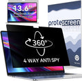 360° Privacy Screen for MacBook Air 13.6/13 Inch, 4 Way Privacy Anti Glare Blue by Protescreen
