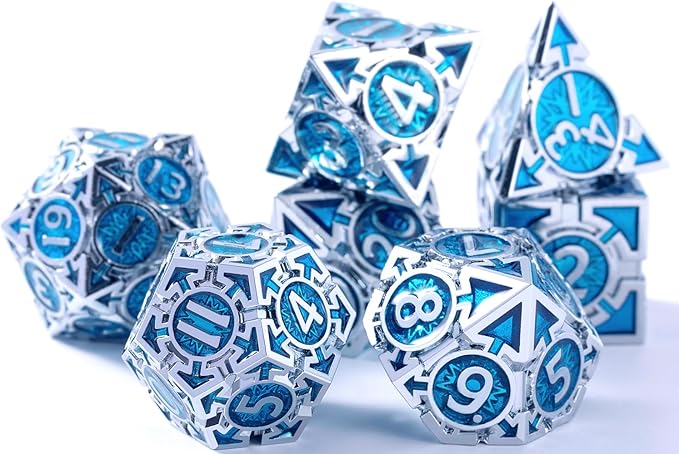 Rare Chrome-Plated DND Dice Set, Metal D&D Dice Sets Made of Durable Zinc - Image 4