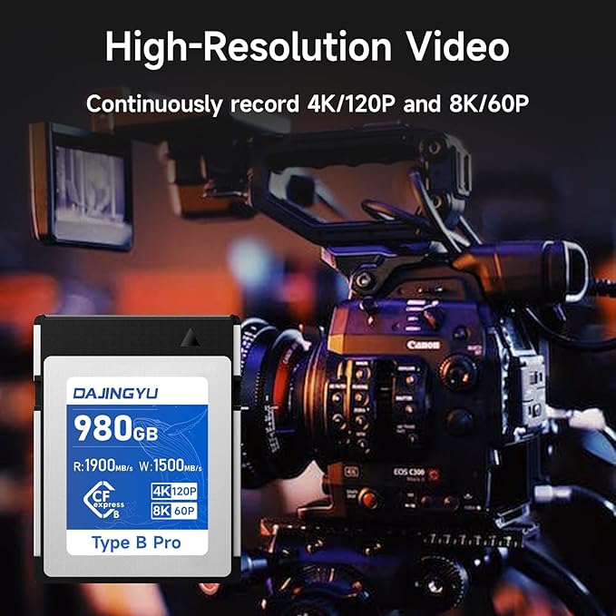 High Speed 980GB CFexpress Type B Memory Card 1900MB/s Read & 1500MB/s Write - Image 2