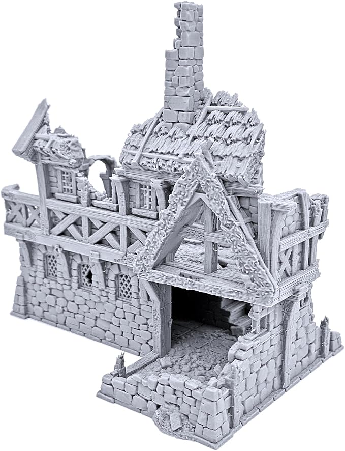 Ruined Port Merchant by Printable Scenery, 3D Printed Tabletop RPG Scenery and - Image 6