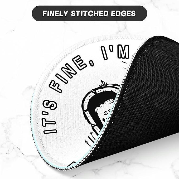 ITNRSIIET Round Mouse Pad with Stitched Edge Premium-Textured Waterproof - Image 4