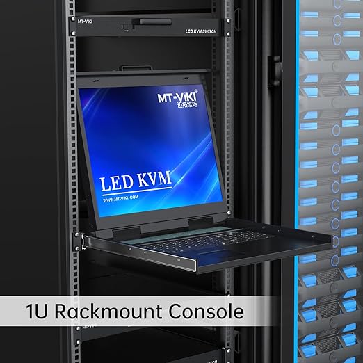 MT-VIKI 19'' LCD KVM Console, 16 Port VGA KVM Switch - Image 2