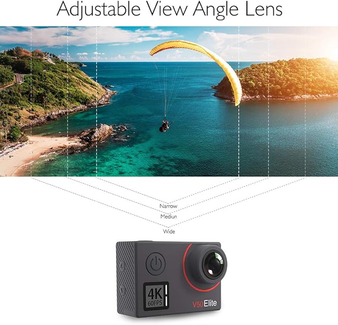 AKASO V50 Elite 4K60fps Touch Screen WiFi Action Camera Voice Control EIS 131 - Image 7