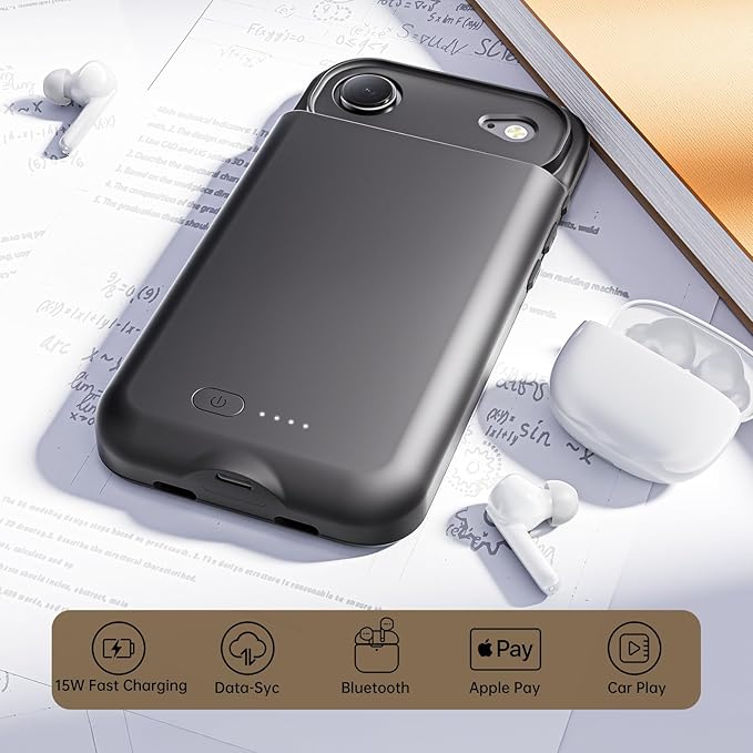 GIN FOXI Battery Case for iPhone 17 AIR, Charging Case Charger 8500mAh - Image 4