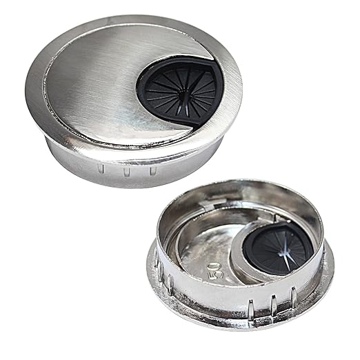 2 Pcs Desk Grommet 2-1/16" / 53 mm, Desk Cord Hole Cover, Cable Grommet Metal by EASYEAH