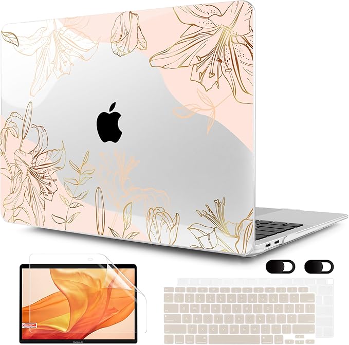 MEEgoodo for MacBook Air 13 inch Case 2021 2020 2019 2018 Released A2337 M1 by MEEgoodo