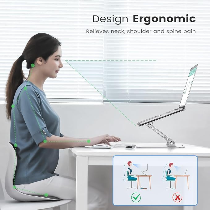 Laptop Stand Adjustable Computer Stand Sturdy Aluminum Laptop Stand - Image 2