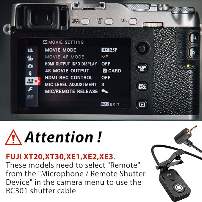 for Canon/Fuji RC301-2.5mm Remote Camera Small Shutter Release Remote Control - Image 5