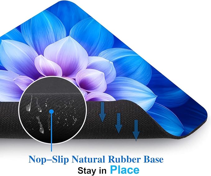 Blooming Blue Lotus Flower Mouse Pads - Image 4