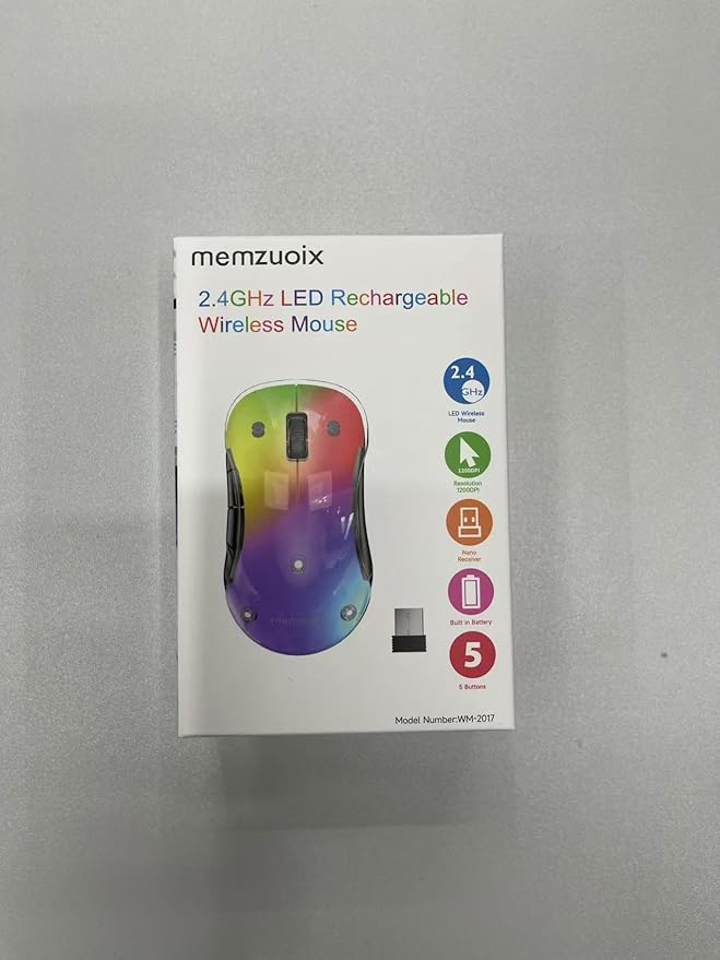 memzuoix 2.4G LED Wireless Mouse, Rechargeable Ergonomic Mouse - Image 9