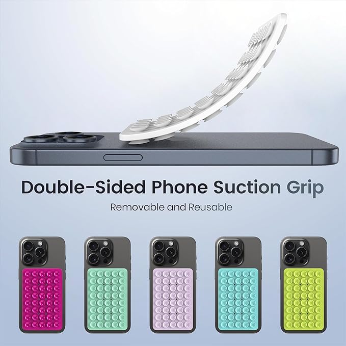 2PACK Silicone Double Sided Suction Phone Case Mount, Detachable Hands Free & - Image 6