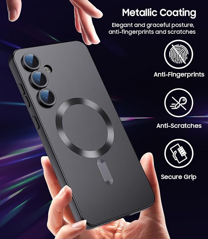 Magnetic for Samsung Galaxy S25 Case Slim Soft Silicone Bumper Shockproof - Image 6
