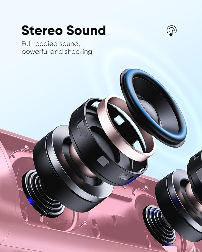Bluetooth Speaker with HD Sound, Portable Wireless, IPX5 Waterproof, TWS Pairing - Image 2