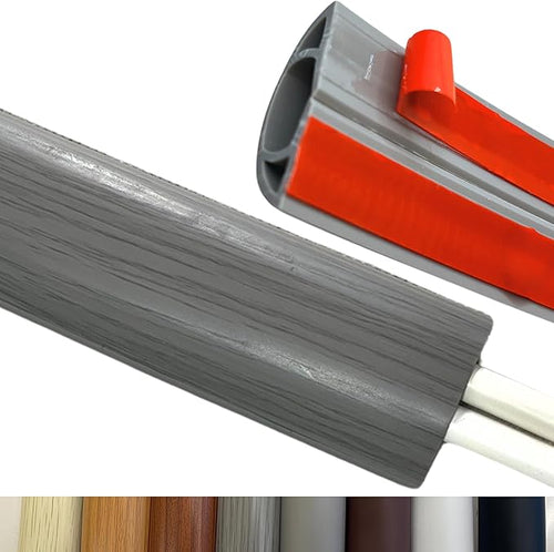 10ft Floor Cord Cover Self Adhesive Cord Hider Floor, Cable Cavity:0.61" x 0.32" by Unknown