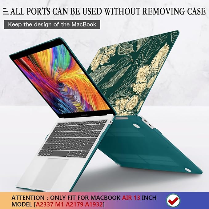 CISSOOK Compatible with MacBook Air 13 inch Case 2022 2021 2020-2018 Release M1 - Image 5