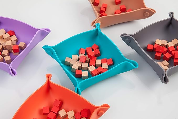 Collapsible Board Game Storage Bowls, Portable Folding Tray Accessory Holds - Image 3